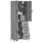 vidaXL Aparador alto madera contrachapada gris sonoma 69,5x34x180 cm vidaXL Aparador alto madera contrachapada gris sonoma 69,5x34x180 cm
