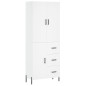 vidaXL Aparador alto madera contrachapada blanco 69,5x34x180 cm vidaXL Aparador alto madera contrachapada blanco 69,5x34x180 cm