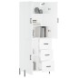 vidaXL Aparador alto madera contrachapada blanco 69,5x34x180 cm vidaXL Aparador alto madera contrachapada blanco 69,5x34x180 cm