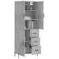 vidaXL Aparador alto madera contrachapada gris hormigón 69,5x34x180 cm vidaXL Aparador alto madera contrachapada gris hormigón 69,5x34x180 cm