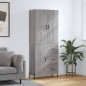 vidaXL Aparador alto madera contrachapada gris sonoma 69,5x34x180 cm vidaXL Aparador alto madera contrachapada gris sonoma 69,5x34x180 cm