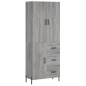 vidaXL Aparador alto madera contrachapada gris sonoma 69,5x34x180 cm vidaXL Aparador alto madera contrachapada gris sonoma 69,5x34x180 cm