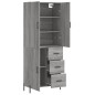 vidaXL Aparador alto madera contrachapada gris sonoma 69,5x34x180 cm vidaXL Aparador alto madera contrachapada gris sonoma 69,5x34x180 cm