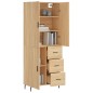 vidaXL Aparador alto madera contrachapada color roble 69,5x34x180 cm vidaXL Aparador alto madera contrachapada color roble 69,5x34x180 cm
