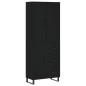 vidaXL Aparador alto madera contrachapada negro 69,5x34x180 cm vidaXL Aparador alto madera contrachapada negro 69,5x34x180 cm