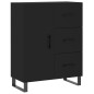 vidaXL Aparador alto madera contrachapada negro 69,5x34x180 cm vidaXL Aparador alto madera contrachapada negro 69,5x34x180 cm