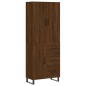 vidaXL Aparador alto madera contrachapada marrón roble 69,5x34x180 cm vidaXL Aparador alto madera contrachapada marrón roble 69,5x34x180 cm