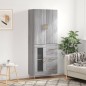 vidaXL Aparador alto madera contrachapada gris sonoma 69,5x34x180 cm vidaXL Aparador alto madera contrachapada gris sonoma 69,5x34x180 cm