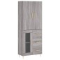 vidaXL Aparador alto madera contrachapada gris sonoma 69,5x34x180 cm vidaXL Aparador alto madera contrachapada gris sonoma 69,5x34x180 cm