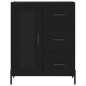 vidaXL Aparador alto madera contrachapada negro 69,5x34x180 cm vidaXL Aparador alto madera contrachapada negro 69,5x34x180 cm