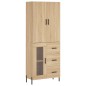 vidaXL Aparador alto madera contrachapada color roble 69,5x34x180 cm vidaXL Aparador alto madera contrachapada color roble 69,5x34x180 cm