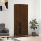 vidaXL Aparador alto madera contrachapada marrón roble 69,5x34x180 cm