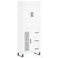 vidaXL Aparador alto madera contrachapada blanco 69,5x34x180 cm vidaXL Aparador alto madera contrachapada blanco 69,5x34x180 cm