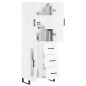 vidaXL Aparador alto madera contrachapada blanco 69,5x34x180 cm vidaXL Aparador alto madera contrachapada blanco 69,5x34x180 cm