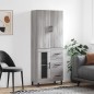 vidaXL Aparador alto madera contrachapada gris sonoma 69,5x34x180 cm vidaXL Aparador alto madera contrachapada gris sonoma 69,5x34x180 cm