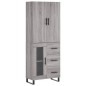 vidaXL Aparador alto madera contrachapada gris sonoma 69,5x34x180 cm vidaXL Aparador alto madera contrachapada gris sonoma 69,5x34x180 cm