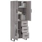 vidaXL Aparador alto madera contrachapada gris sonoma 69,5x34x180 cm vidaXL Aparador alto madera contrachapada gris sonoma 69,5x34x180 cm