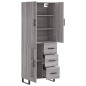 vidaXL Aparador alto madera contrachapada gris sonoma 69,5x34x180 cm vidaXL Aparador alto madera contrachapada gris sonoma 69,5x34x180 cm