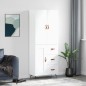 vidaXL Aparador alto madera contrachapada blanco 69,5x34x180 cm