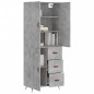 vidaXL Aparador alto madera contrachapada gris hormigón 69,5x34x180 cm vidaXL Aparador alto madera contrachapada gris hormigón 69,5x34x180 cm