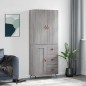 vidaXL Aparador alto madera contrachapada gris sonoma 69,5x34x180 cm vidaXL Aparador alto madera contrachapada gris sonoma 69,5x34x180 cm