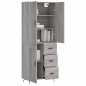 vidaXL Aparador alto madera contrachapada gris sonoma 69,5x34x180 cm vidaXL Aparador alto madera contrachapada gris sonoma 69,5x34x180 cm