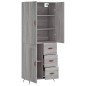 vidaXL Aparador alto madera contrachapada gris sonoma 69,5x34x180 cm vidaXL Aparador alto madera contrachapada gris sonoma 69,5x34x180 cm