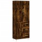 vidaXL Aparador alto madera contrachapada roble ahumado 69,5x34x180 cm vidaXL Aparador alto madera contrachapada roble ahumado 69,5x34x180 cm