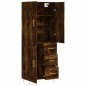 vidaXL Aparador alto madera contrachapada roble ahumado 69,5x34x180 cm vidaXL Aparador alto madera contrachapada roble ahumado 69,5x34x180 cm