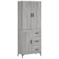 vidaXL Aparador alto madera contrachapada gris sonoma 69,5x34x180 cm vidaXL Aparador alto madera contrachapada gris sonoma 69,5x34x180 cm