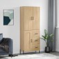 vidaXL Aparador alto madera contrachapada color roble 69,5x34x180 cm vidaXL Aparador alto madera contrachapada color roble 69,5x34x180 cm
