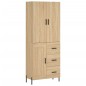 vidaXL Aparador alto madera contrachapada color roble 69,5x34x180 cm vidaXL Aparador alto madera contrachapada color roble 69,5x34x180 cm