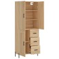vidaXL Aparador alto madera contrachapada color roble 69,5x34x180 cm vidaXL Aparador alto madera contrachapada color roble 69,5x34x180 cm