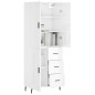 vidaXL Aparador alto madera contrachapada blanco brillo 69,5x34x180 cm vidaXL Aparador alto madera contrachapada blanco brillo 69,5x34x180 cm