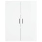 vidaXL Aparador alto madera contrachapada blanco brillo 69,5x34x180 cm vidaXL Aparador alto madera contrachapada blanco brillo 69,5x34x180 cm
