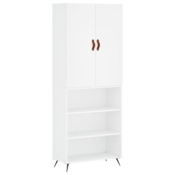 vidaXL Aparador alto madera contrachapada blanco 69,5x34x180 cm