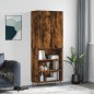 vidaXL Aparador alto madera contrachapada roble ahumado 69,5x34x180 cm