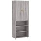 vidaXL Aparador alto madera contrachapada gris sonoma 69,5x34x180 cm vidaXL Aparador alto madera contrachapada gris sonoma 69,5x34x180 cm