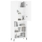 vidaXL Aparador alto madera contrachapada blanco 69,5x34x180 cm vidaXL Aparador alto madera contrachapada blanco 69,5x34x180 cm