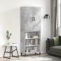 vidaXL Aparador alto madera contrachapada gris hormigón 69,5x34x180 cm vidaXL Aparador alto madera contrachapada gris hormigón 69,5x34x180 cm
