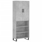 vidaXL Aparador alto madera contrachapada gris hormigón 69,5x34x180 cm vidaXL Aparador alto madera contrachapada gris hormigón 69,5x34x180 cm