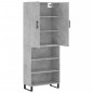 vidaXL Aparador alto madera contrachapada gris hormigón 69,5x34x180 cm vidaXL Aparador alto madera contrachapada gris hormigón 69,5x34x180 cm
