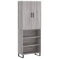 vidaXL Aparador alto madera contrachapada gris sonoma 69,5x34x180 cm vidaXL Aparador alto madera contrachapada gris sonoma 69,5x34x180 cm