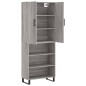 vidaXL Aparador alto madera contrachapada gris sonoma 69,5x34x180 cm vidaXL Aparador alto madera contrachapada gris sonoma 69,5x34x180 cm