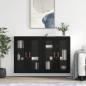 vidaXL Armarios de pared 2 uds madera de ingeniería negro vidaXL Armarios de pared 2 uds madera de ingeniería negro