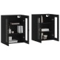 vidaXL Armarios de pared 2 uds madera de ingeniería negro vidaXL Armarios de pared 2 uds madera de ingeniería negro