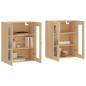 vidaXL Armarios de pared 2 uds madera de ingeniería roble Sonoma vidaXL Armarios de pared 2 uds madera de ingeniería roble Sonoma