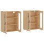 vidaXL Armarios de pared 2 uds madera de ingeniería roble Sonoma vidaXL Armarios de pared 2 uds madera de ingeniería roble Sonoma