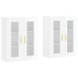 vidaXL Armarios de pared 2 uds madera de ingeniería blanco brillante vidaXL Armarios de pared 2 uds madera de ingeniería blanco brillante