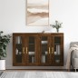 vidaXL Armarios de pared 2 uds madera de ingeniería marrón roble